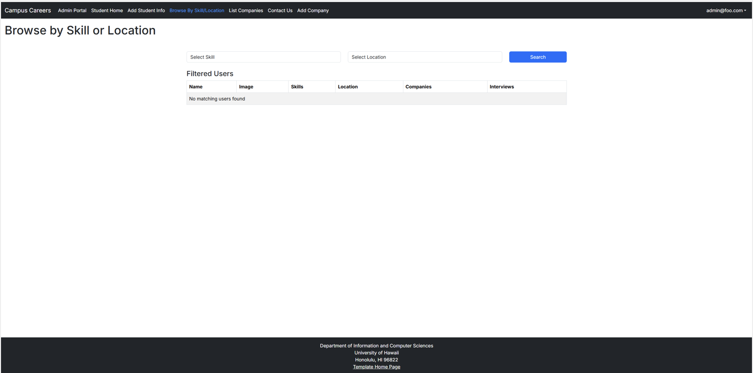 Browse Skill / Location Page
